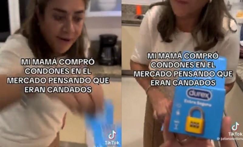 La chica le reitera su equivocación a la mamá, pero ella hace muecas, al retarlo. Foto: Especial.