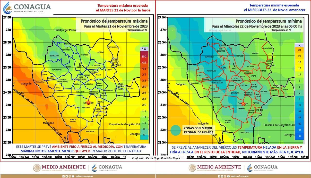 Con la llegada del Frente Frío No. 11, la temperatura bajo considerablemente en todo el territorio estatal. Foto: Cortesía Conagua.