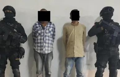 Detienen a dos hombres con arma y droga en Montemorelos