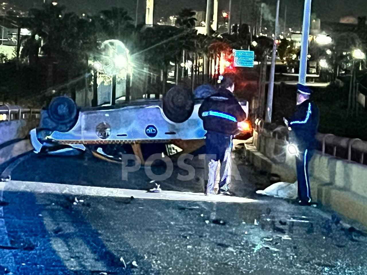 El percance ocurrió sobre la avenida Diego Díaz y Juan Pablo II, con dirección hacia la avenida Nogalar. Foto: Raymundo Elizalde.