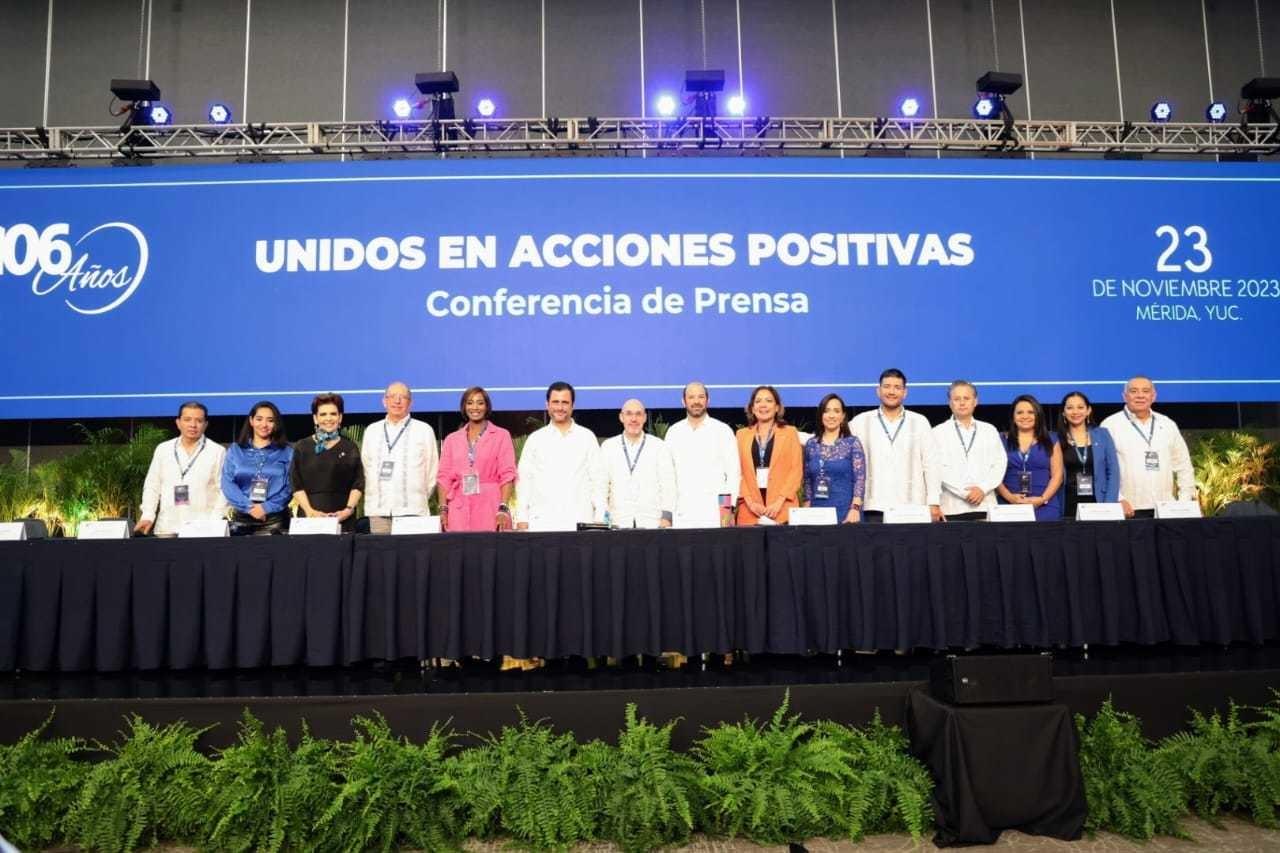 La Concanaco realizó una rueda de prensa en el marco de su primera cumbre empresarial, que tiene como sede la ciudad de Mérida, Yucatán