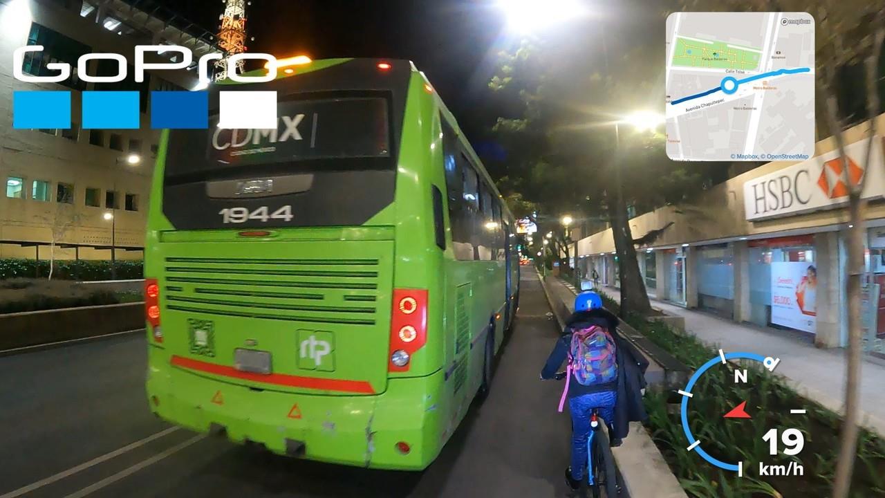 Nueva denuncia de ciclistas contra transporte público agresivo en Cuauhtémoc Foto: @Rich_Arq