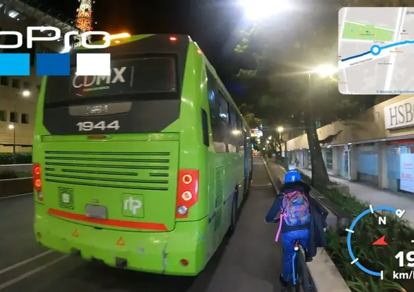 Conductor de RTP avienta autobús a ciclista en Cuauhtémoc