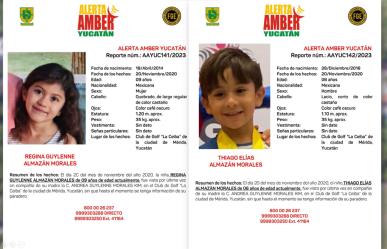 Fiscalía busca a Regina y Thiago Almazán, menores desaparecidos en Yucatán