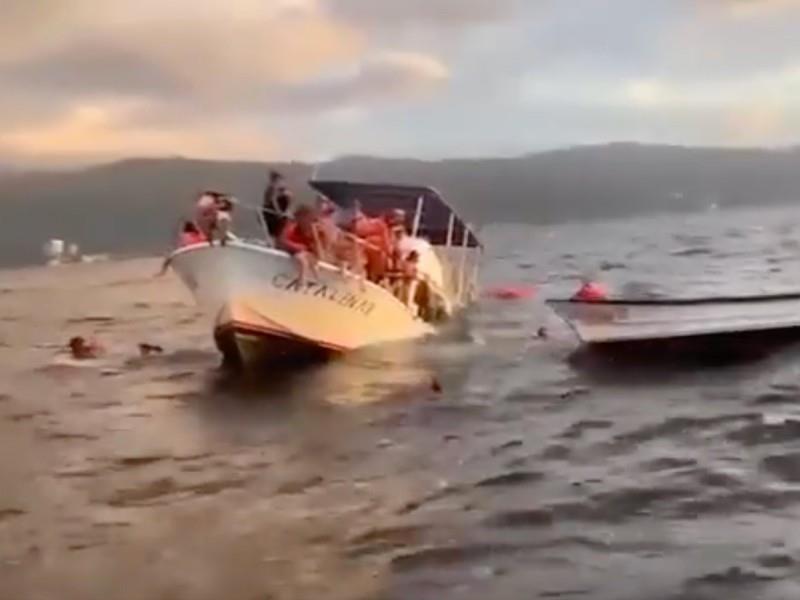 El titular de la Unidad Estatal de Protección Civil Jalisco, Víctor Hugo Roldán, informó que los turistas fueron llevados a la playa, donde se determinó que se encontraban en buen estado de salud. Foto: Especial.