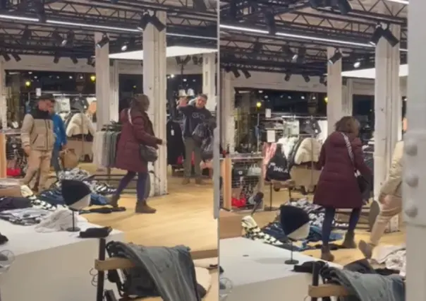 Viralizan video de mujer causando destrucción en tienda de ropa