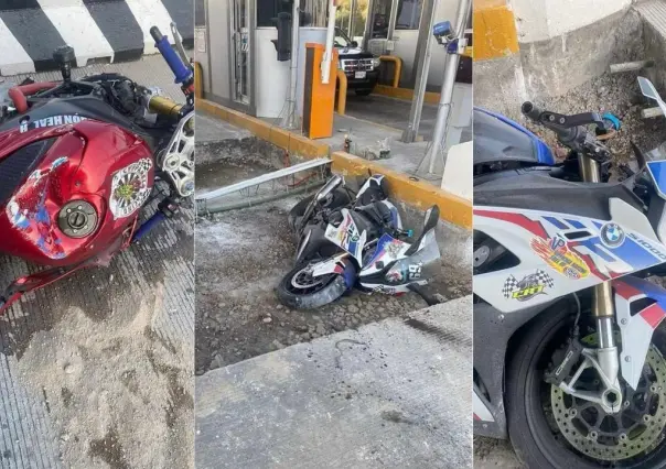 VIDEO: Motociclistas lesionados al evadir la caseta de la México-Cuernavaca