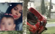 Despiden a Yesenia y su bebé tras morir en volcadura, familia pide justicia