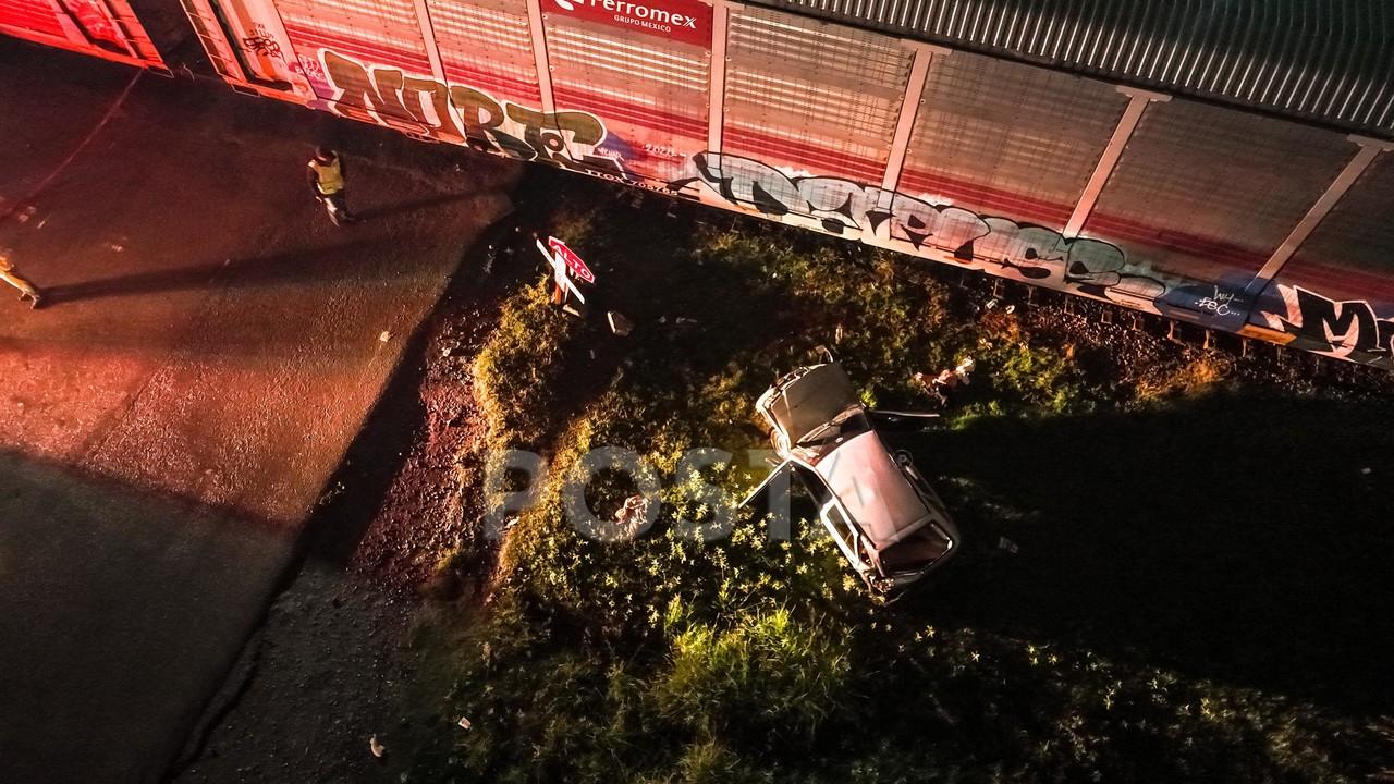 El accidente ocurrió en el Eje Vial con Libramiento Naciones Unidas. Fotos: Osberto Vera