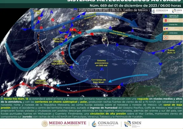 Evento de surada traerá cielos nublados y vientos fuertes a Yucatán