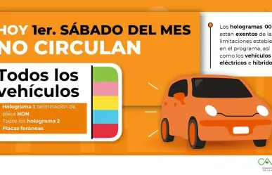 Conoce las restricciones del Hoy No Circula sabatino