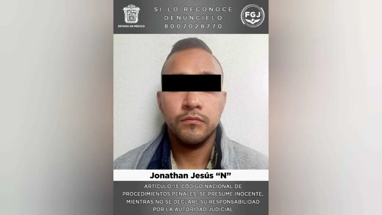 Jonathan Jesús N está acusado de asesinar a golpes a un estudiante del Colegio Militarizado Aztlán en Tultitlán. Foto: FGJEM