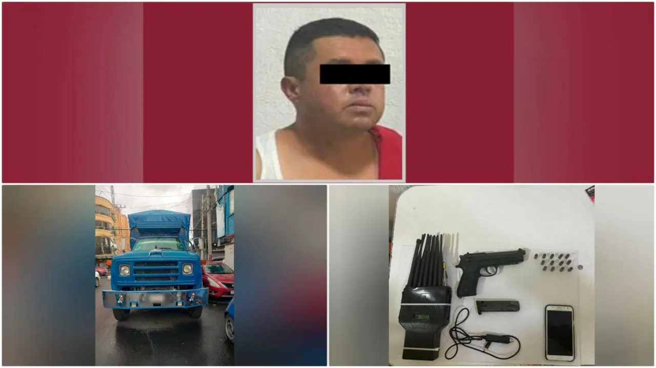 Francisco N está acusado de robo de transporte de carga. Foto: Sria de Seguridad de Edomex