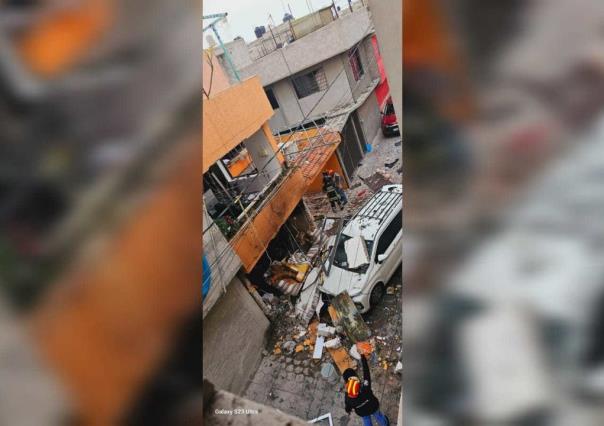 Explota casa por acumulación de gas, hay dos heridos en Neza