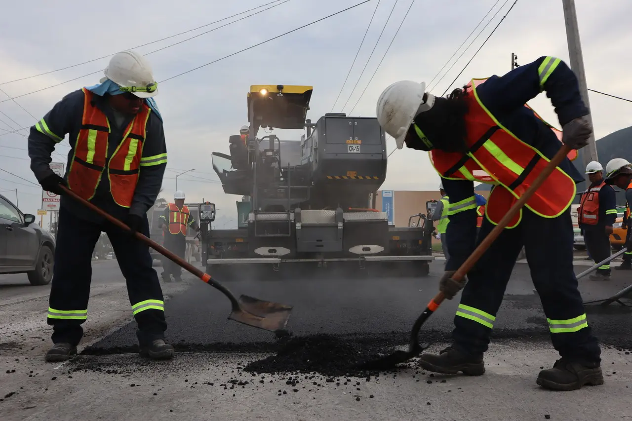 La modernización de la Avenida Acueducto en Escobedo continúa avanzando. Foto: Gobierno de Escobedo.