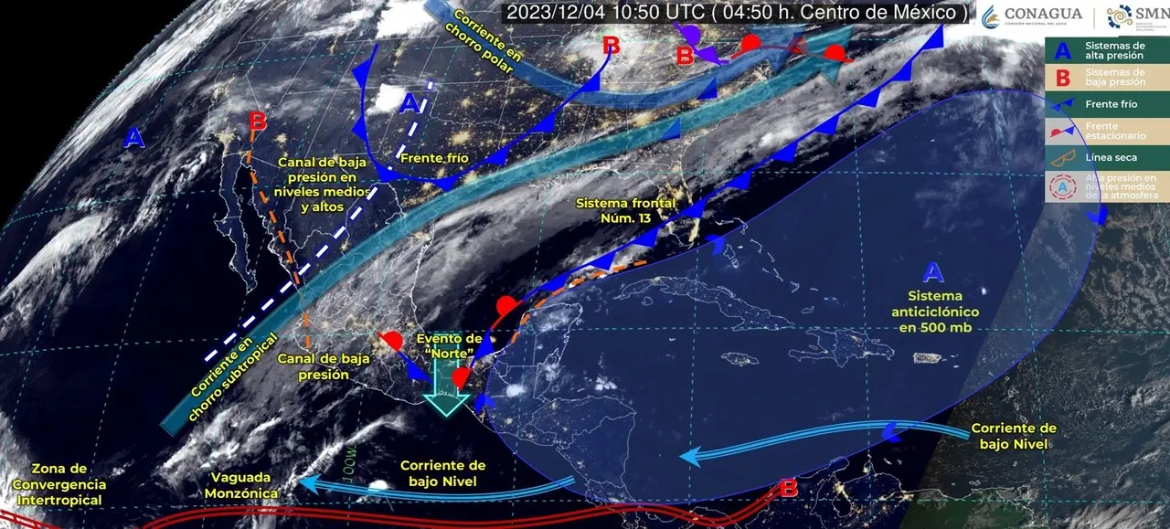 Imagen interpretada de satélite. Fuente: CONAGUA