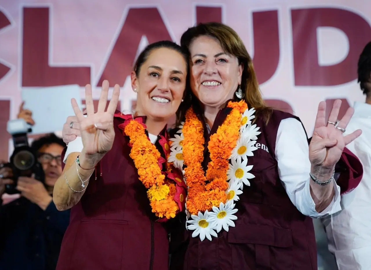 Frente a sus militantes y simpatizantes, Sheinbaum Pardo aseguró que con un nuevo fiscal general y con Margarita González, se hará justicia a las víctimas de feminicidio. Foto: X @Claudiashein