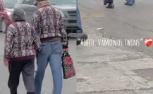Abuelitos enternecen por usar atuendos iguales en Nuevo León (video)