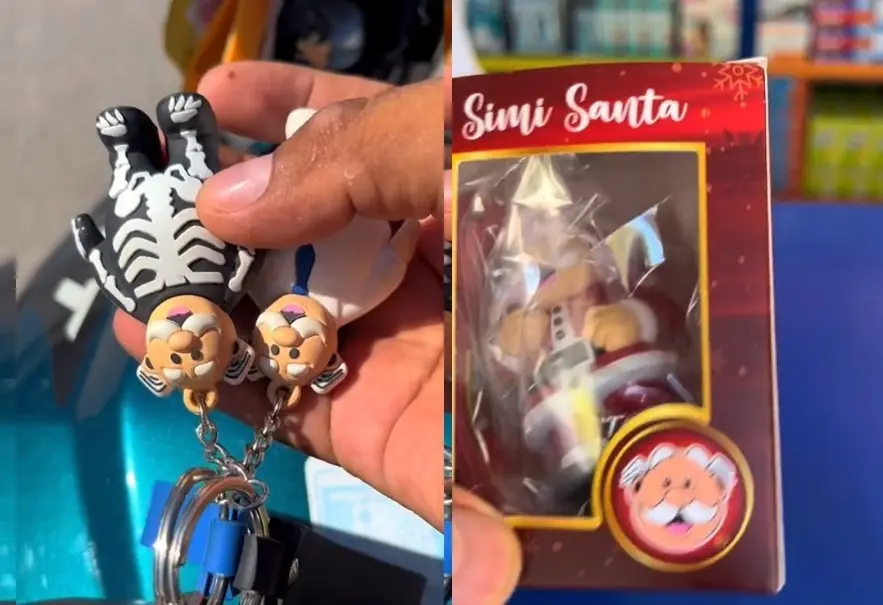 Leonardo se lanzó a buscar un llavero navideño de Dr Simi. Foto. Captura de Imagen