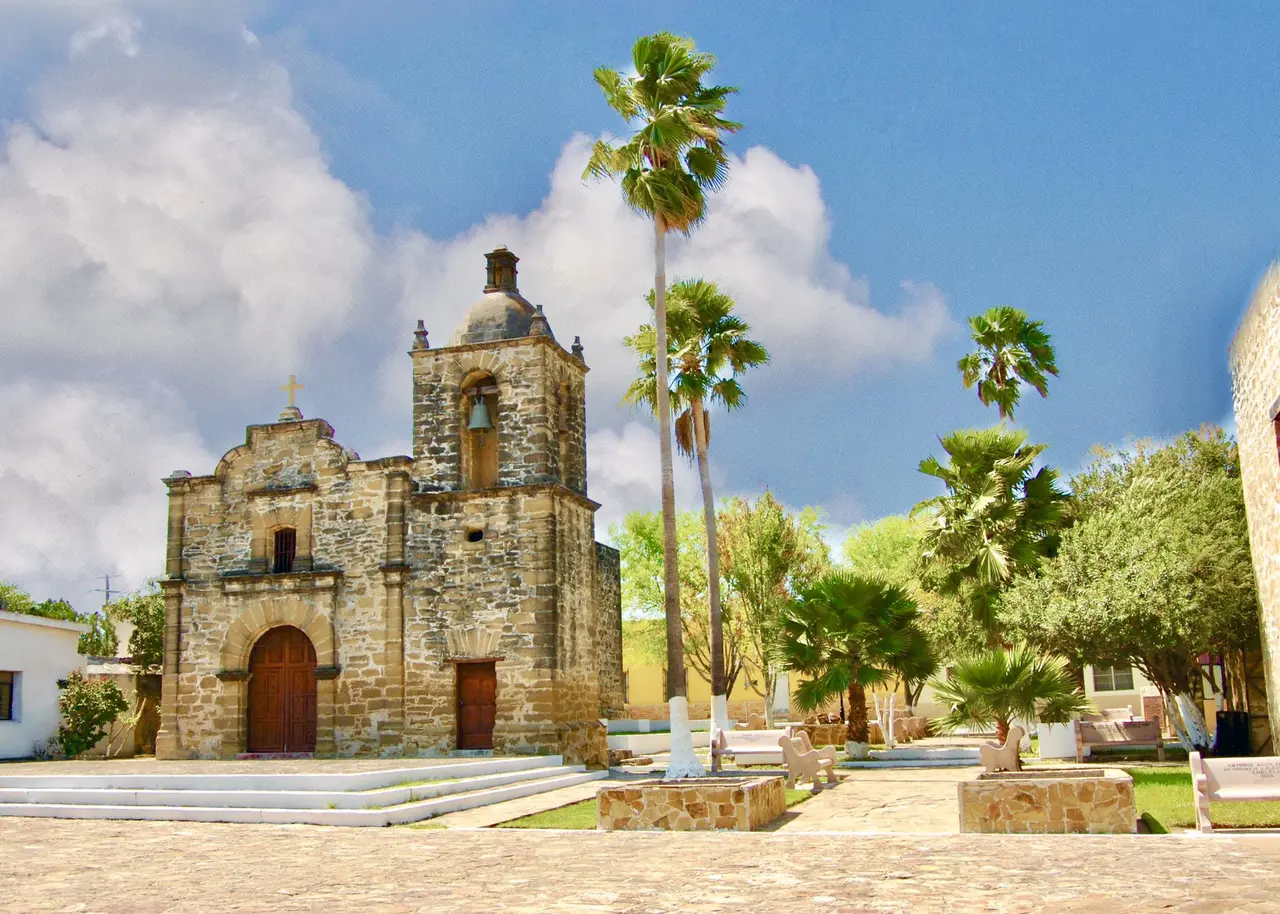 Capilla de San Juan Bautista, edificada en 1835. Mier, Tamaulipas. Foto: SECTUR