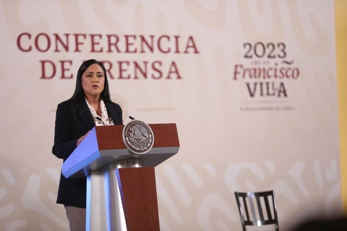 La secretaria de Bienestar, Ariadna Montiel Reyes, destacó que de 2019 a 2024 se habrán destinado un billón 640 mil millones 464 mil pesos para adultos mayores, personas con discapacidad y madres trabajadoras. Foto: Gobierno Federal