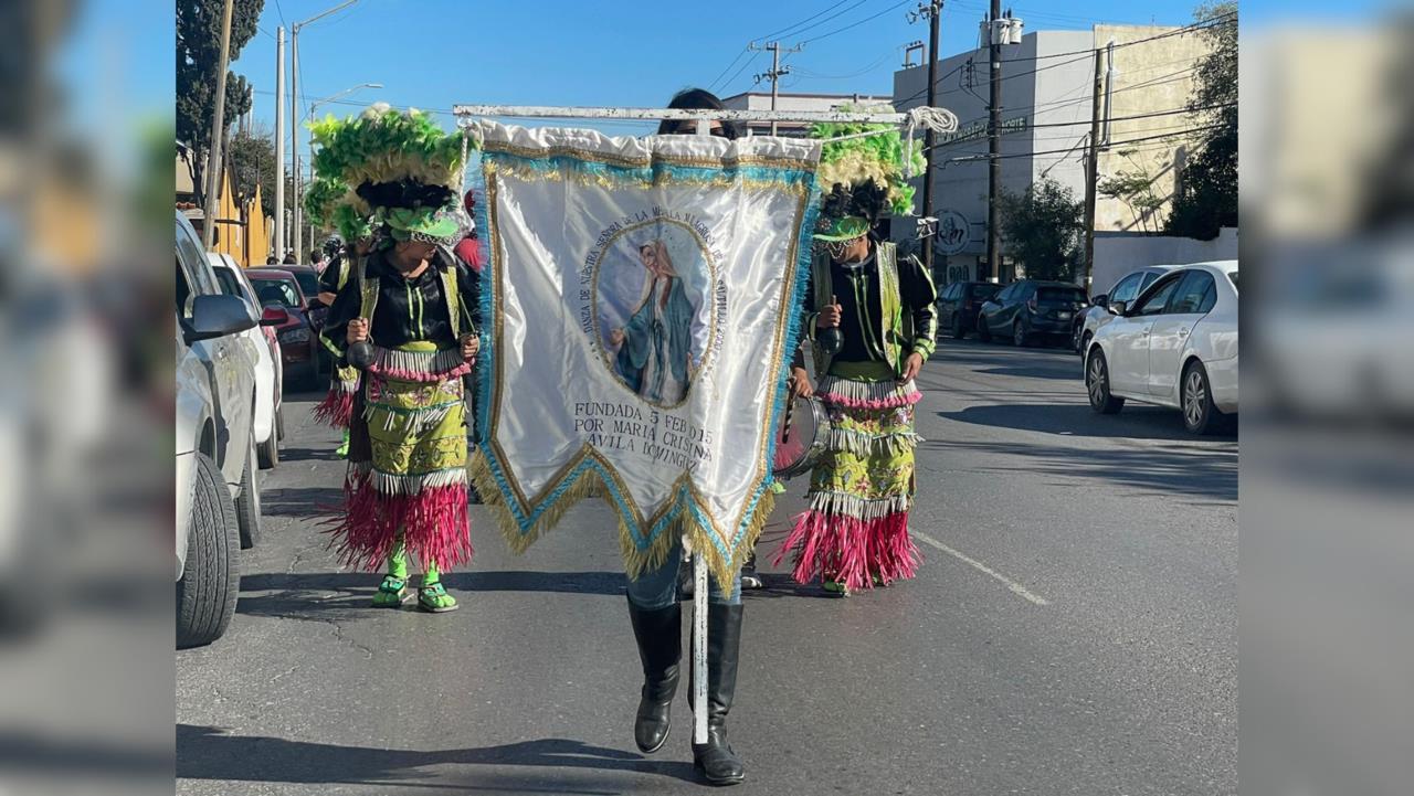 Los sacerdotes de la Diócesis de Saltillo llevarón a cabo la peregrinación anual hacia el Santuario de Guadalupe / Foto: Leslie Delgado