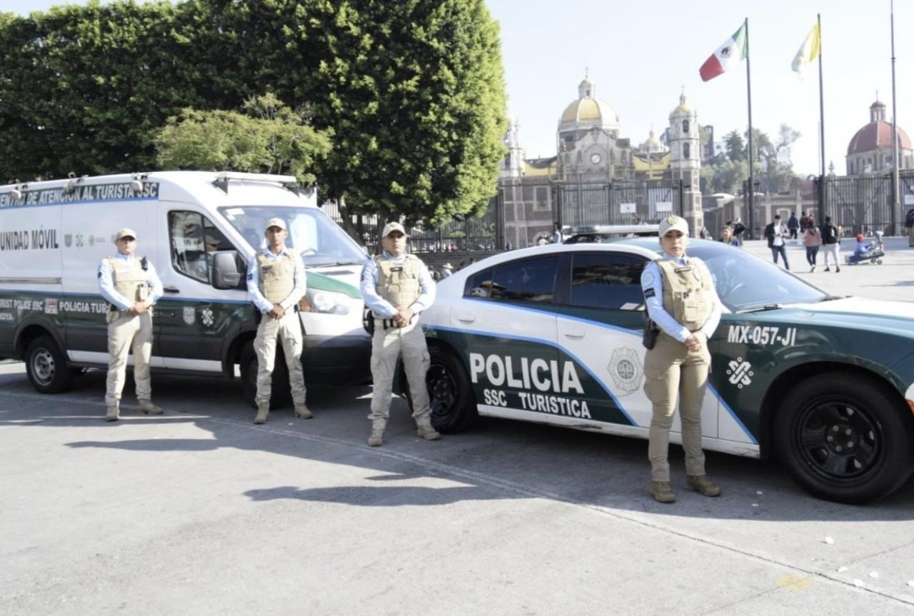 Buscan resguardar la integridad de todos los asistentes a la Basílica de Guadalupe. Foto: SSC