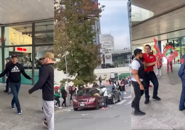 Choque entre seguidores del PRI y PAN en Parque La Mexicana