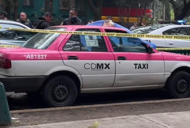 Encuentran cuerpo sin vida dentro de Taxi, frente a Hospital de la Mujer en CDMX Foto. Omar Gómez