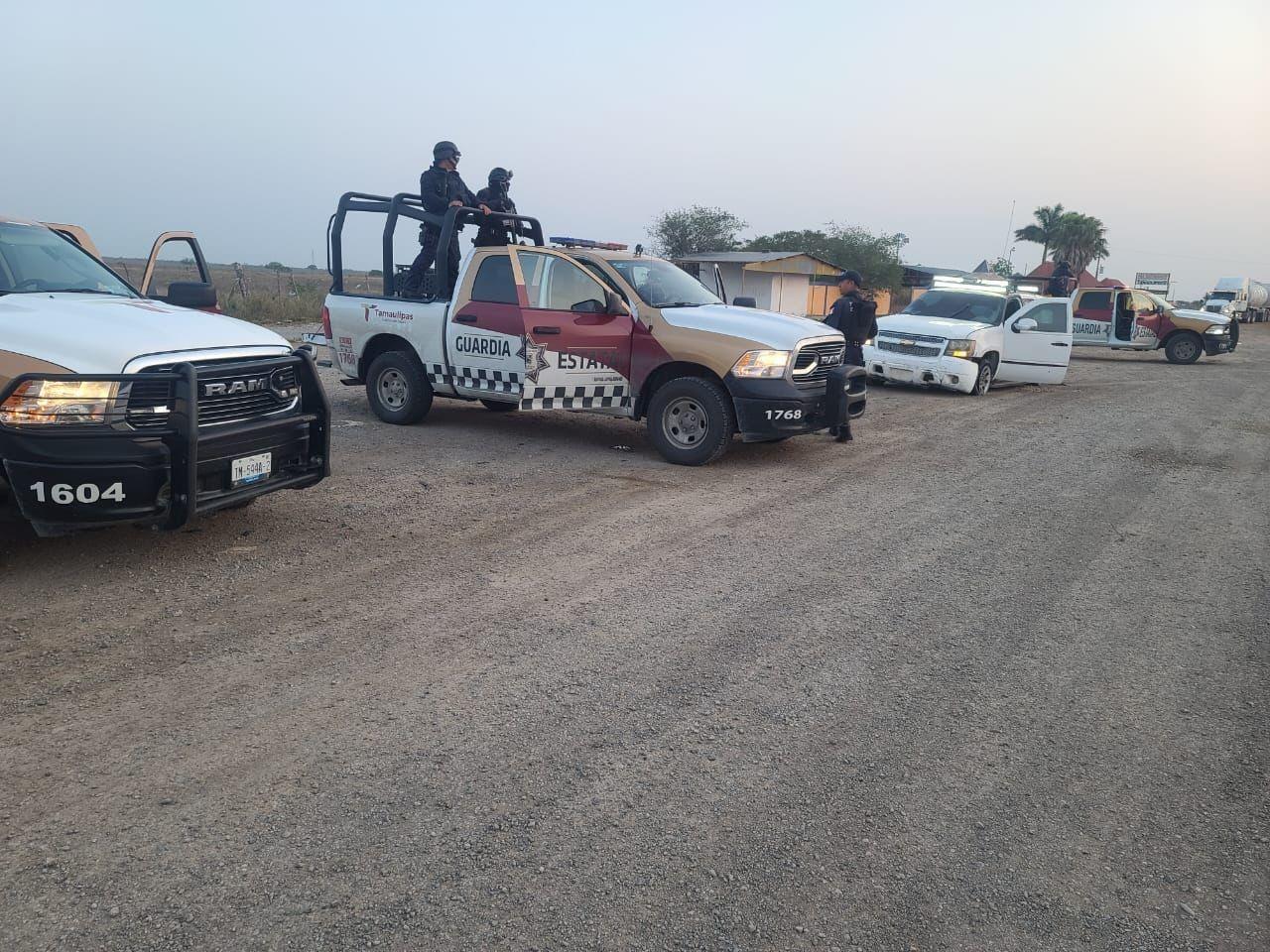 Guardia Estatal atiende reportes de bloqueos. Foto: Redes Sociales