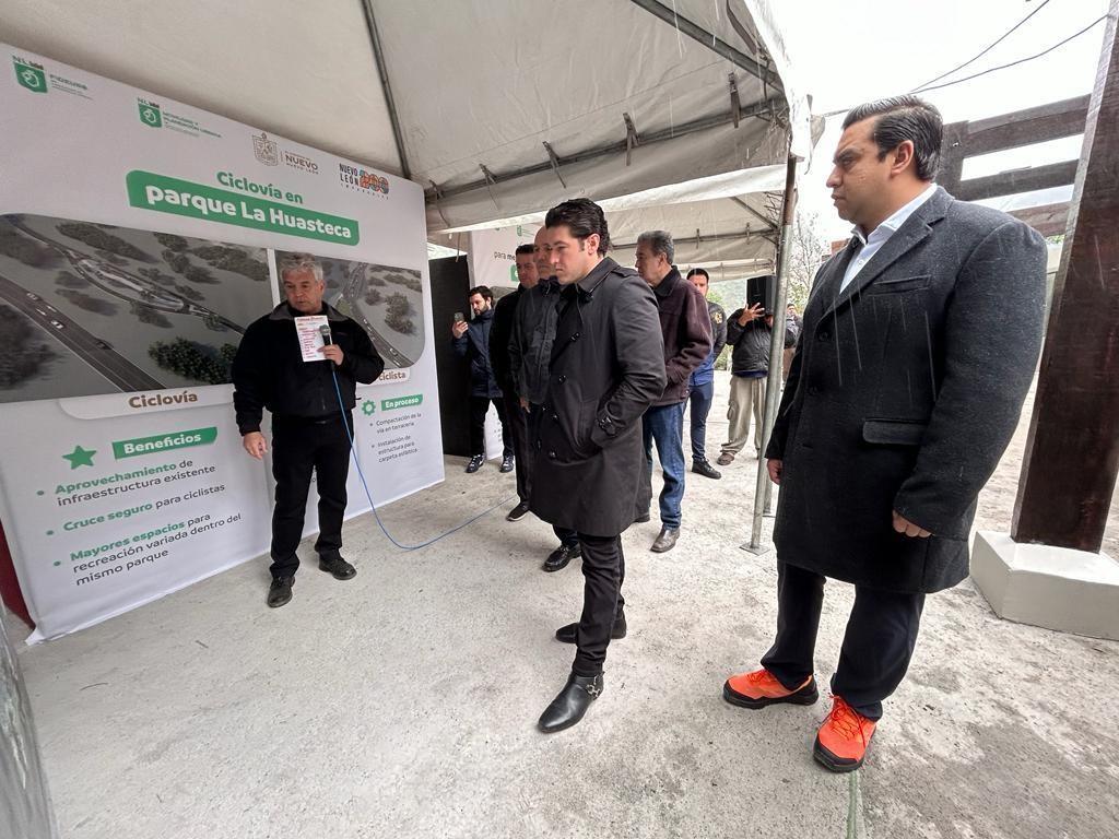 Supervisa Samuel García avance de obras en Parque La Huasteca