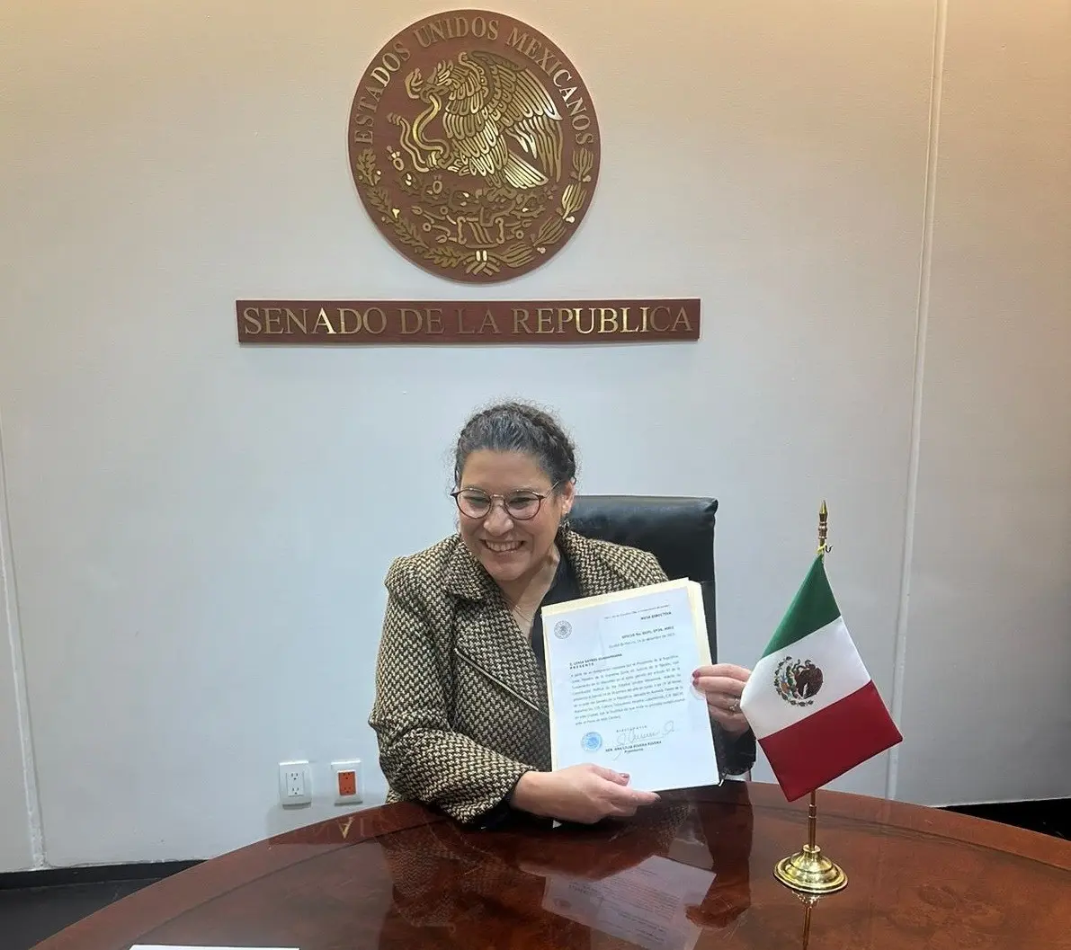 AMLO escoge a Lenia Batres como nueva ministra de la SCJN. Foto: @Juan_OrtizMX