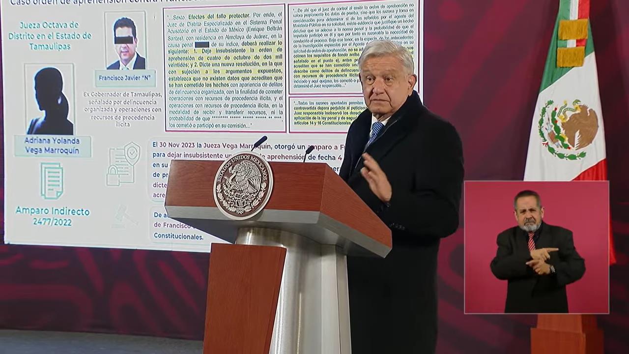 Presidente de México, Andrés Manuel López Obrador, durante conferencia mañanera. Foto: Gobierno de México.