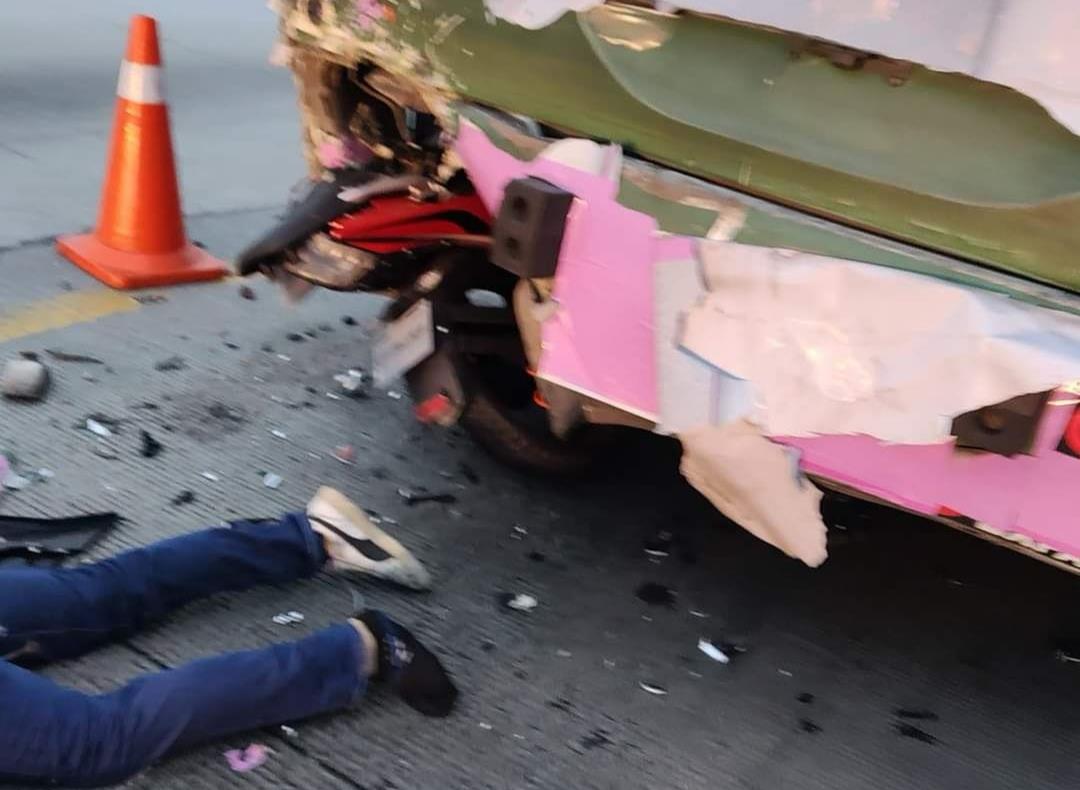 Reportan accidente en la carretera México - Querétaro. Imagen: RRSS.