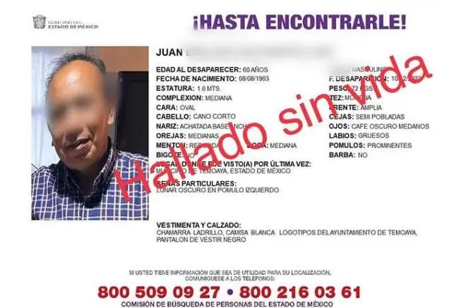Encuentran sin vida a funcionario del Ayuntamiento de Temoaya. Foto: Cobupem