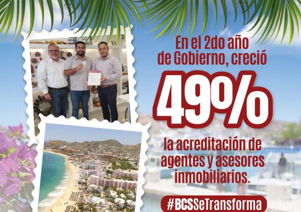 Crecimiento del 49% en acreditación de agentes y asesores inmobiliarios en BCS