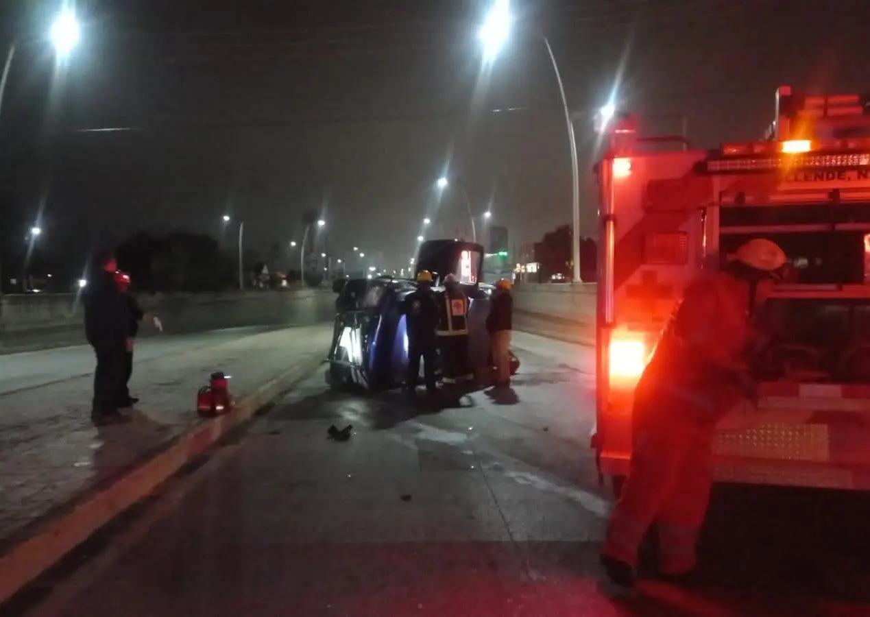 El percance se dio en el kilómetro 85 de la Carretera Nacional en la circulación de Montemorelos hacia Monterrey. Foto: Raymundo Elizalde.