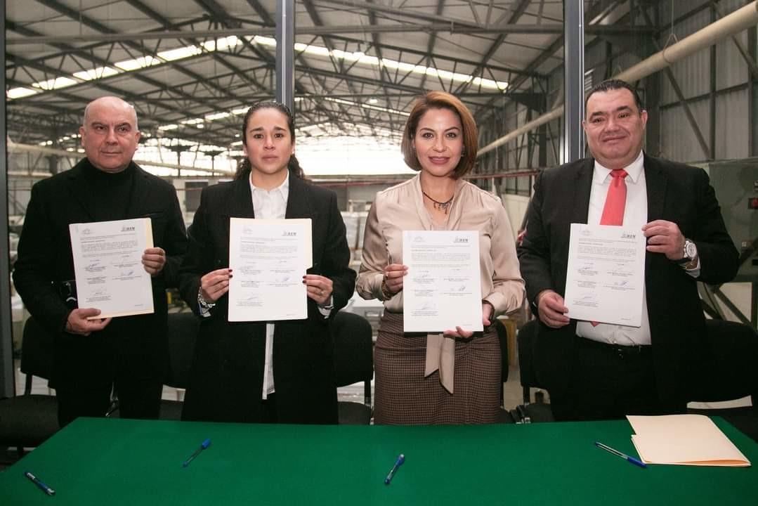 Talleres Gráficos de México y el Instituto Electoral del Estado de México firmaron un convenio para la producción de más de 133 mil piezas de material electoral. Foto: IEEM