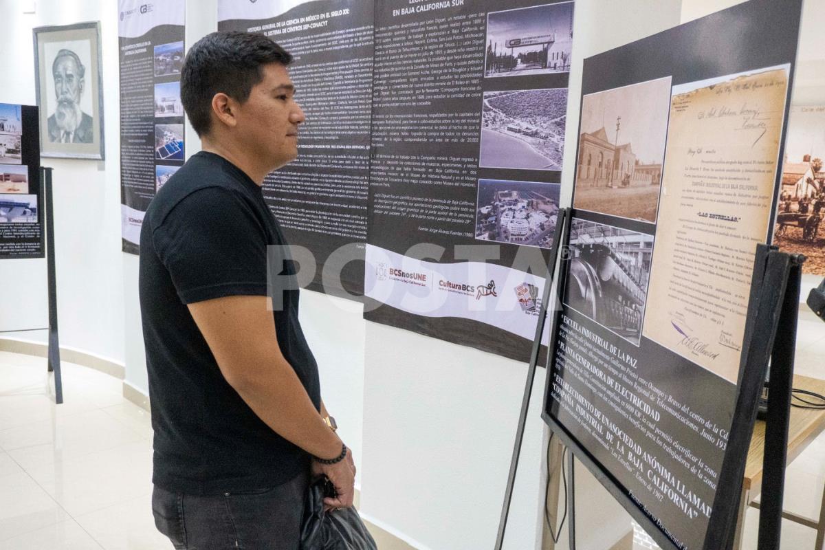 Inauguración de la exposición Estampas de ciencia y tecnología en la media península de Baja California. Foto: POSTA MX