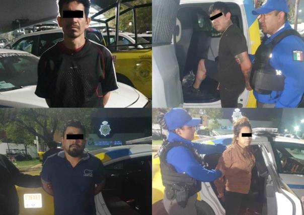 Detienen a cuatro por robo a casa en Centro de Monterrey