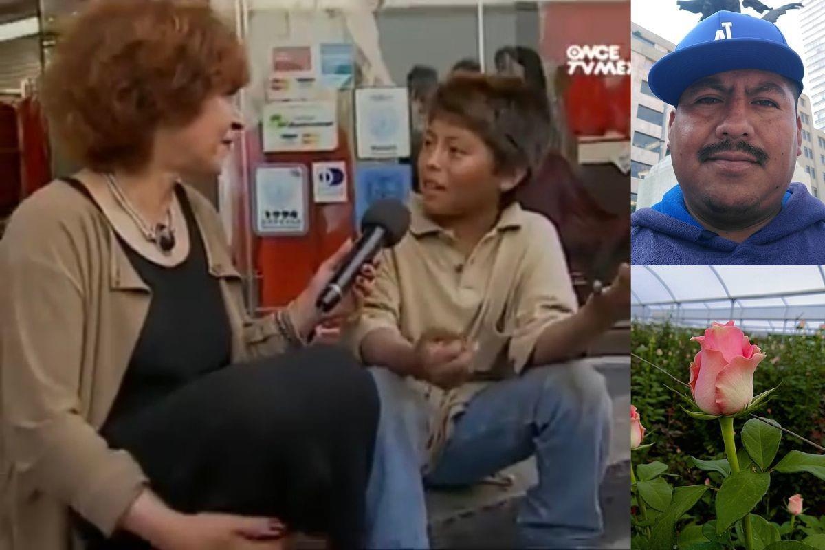 ¡Cumplió su sueño! Niño entrevistado por Cristina Pacheco cultiva rosas Foto: Especial