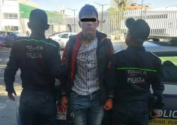 Detienen a individuo por robo con violencia en Toluca