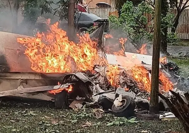 Cae avioneta en zona residencial de Sao Paulo, Brasil; hay cinco muertos