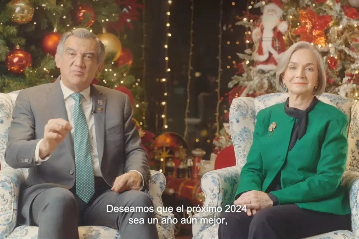 Gobernador de Tamaulipas, Américo Villarreal Anaya y su esposa, María Santiago de Villarreal.