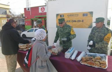 Implementa SEDENA el Plan DN III en Atlautla, Edomex por bajas temperaturas