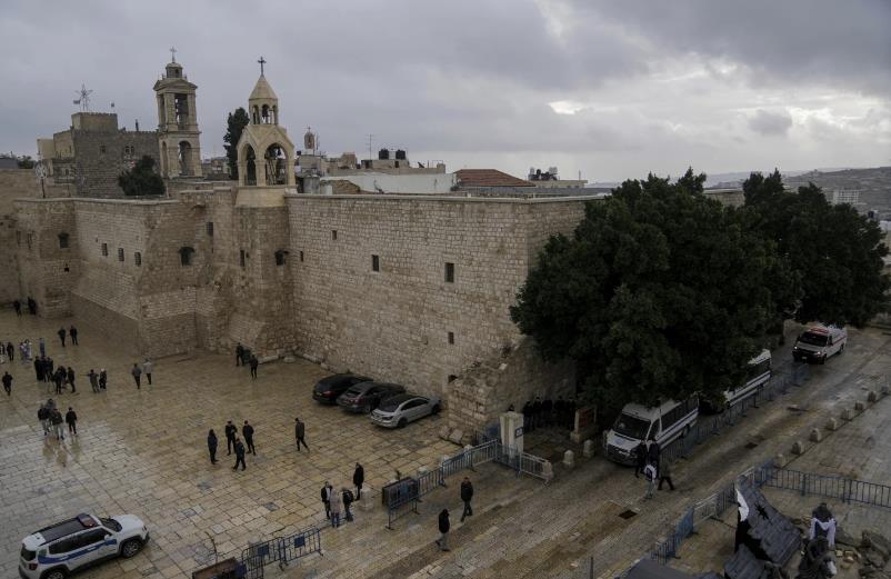 Iglesia de la Natividad, lugar donde nació el niño Jesús en Nochebuena. Foto. AP