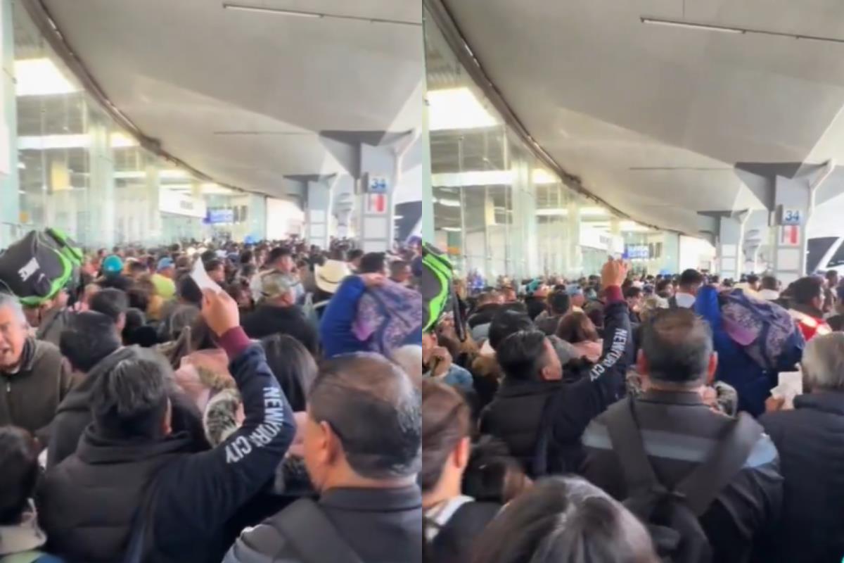 VIDEO: Caos en la Central del Norte de la CDMX,  alta afluencia de capitalinos. Foto: Captura de pantalla