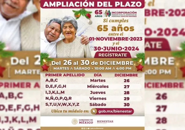 Amplían registro para pensión de adultos mayores