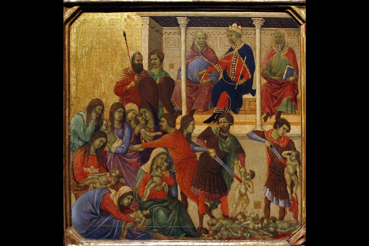 Matanza de los inocentes, del pintor italiano Duccio di Buoninsegna. Foto: Wikipedia.