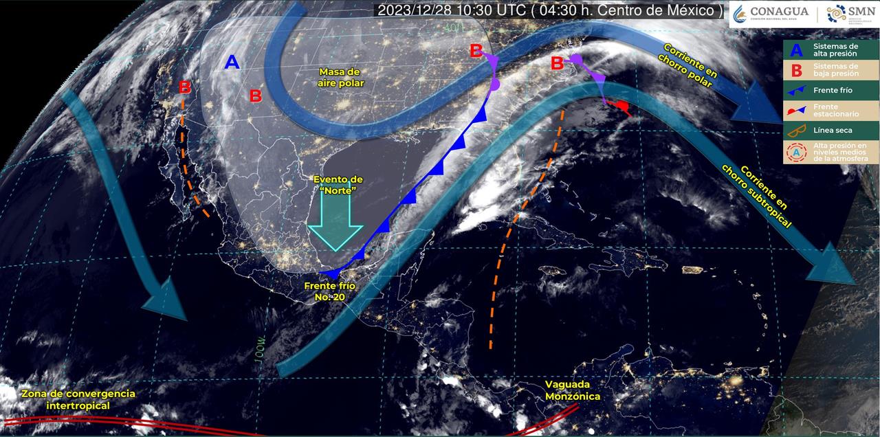 Imagen de satélite. Foto: CONAGUA